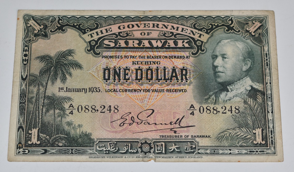 Sarawak Malay $1 Banknote. Sold For Ś75