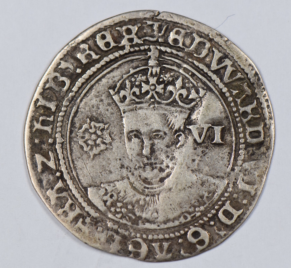 Edward VI (1547 53) Hammered Silver Sixpence (1551 3) Fine Silver Issue. Sold For Ś220