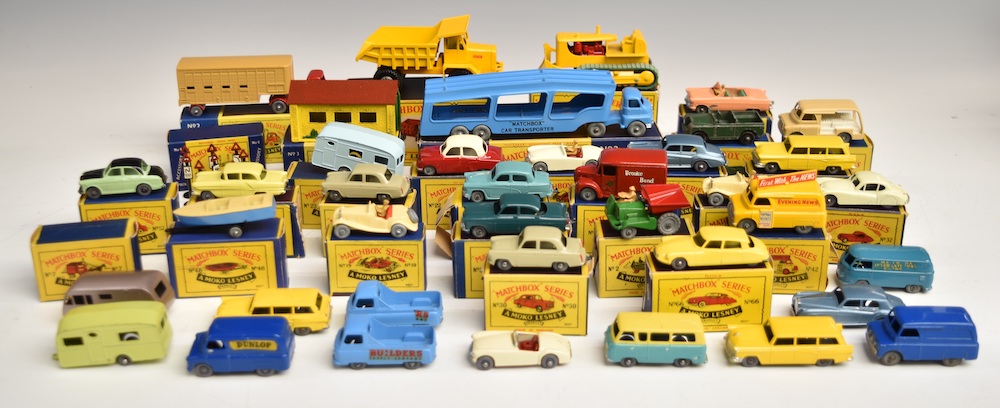 Forty Matchbox Moko Lesney 1 75 Series Diecast Model Vehicles Sold £540