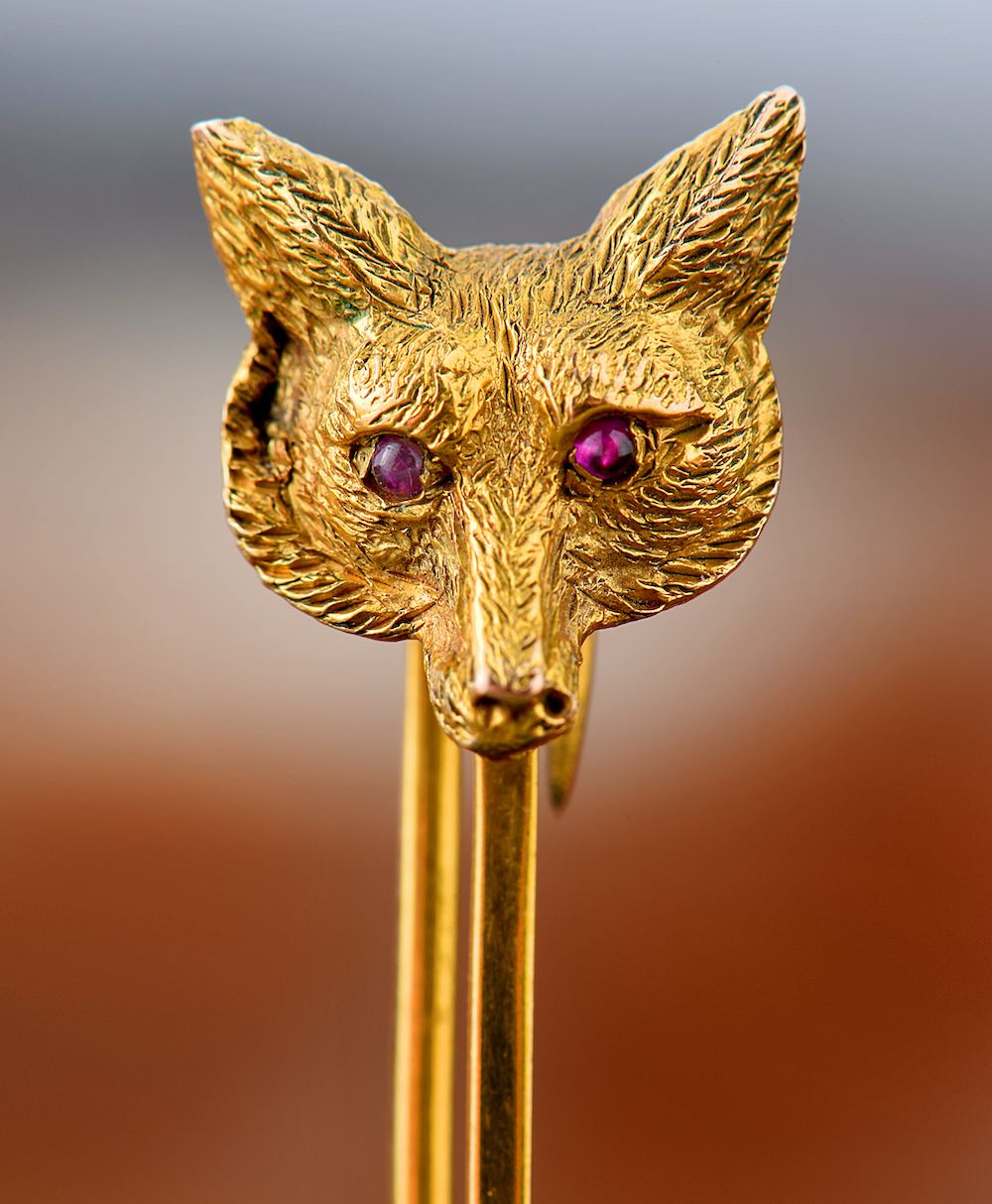 Edwardian 15Ct Gold Brooch In The Form Of A Fox. Sold For £300